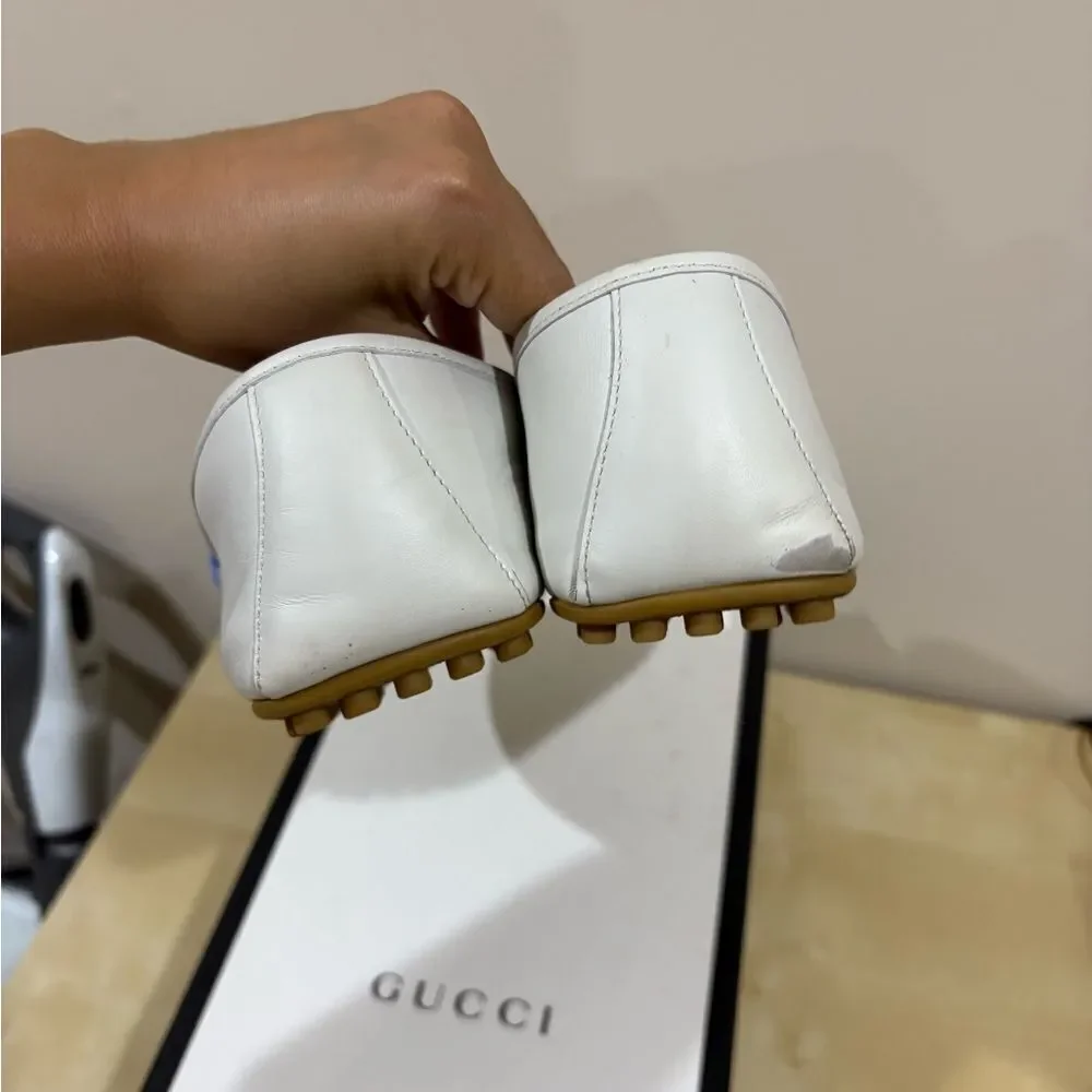 Gucci Driver Loafers White